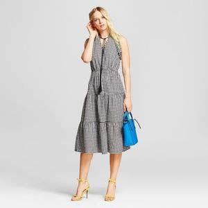 Who What Wear Gingham Midi Dress